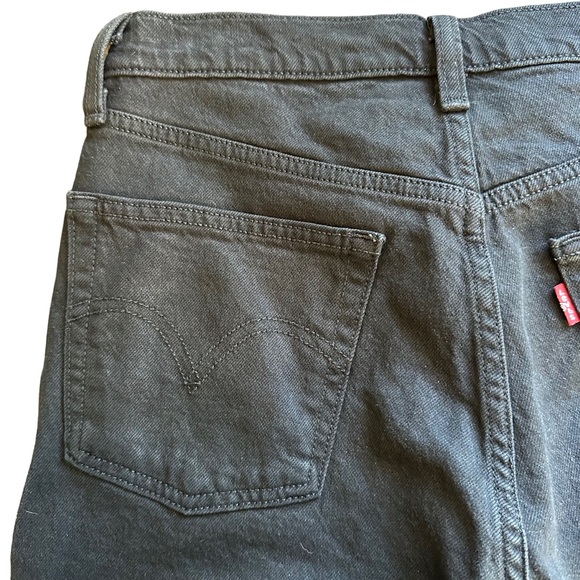 Levi’s 501 Black Denim Jeans Raw Hem Sz 27 - Picture 9 of 14